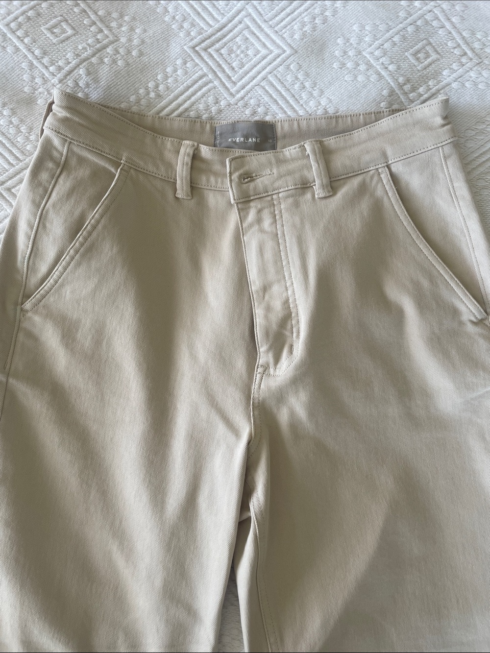 Everlane Bone Cropped Utility Pants